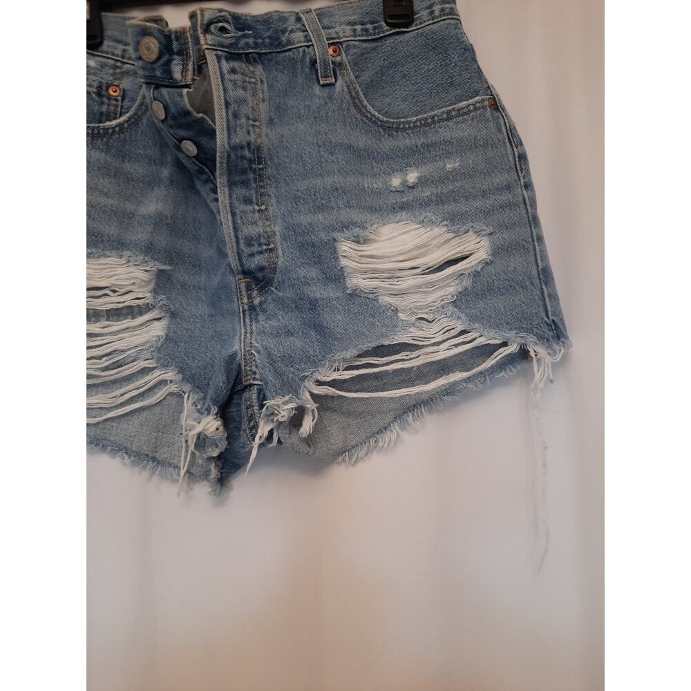 Levis Womens High Rise Denim Jean Shorts Reg Fit 3" Heavyweight 28 NWT msrp $49. - Picture 3 of 6